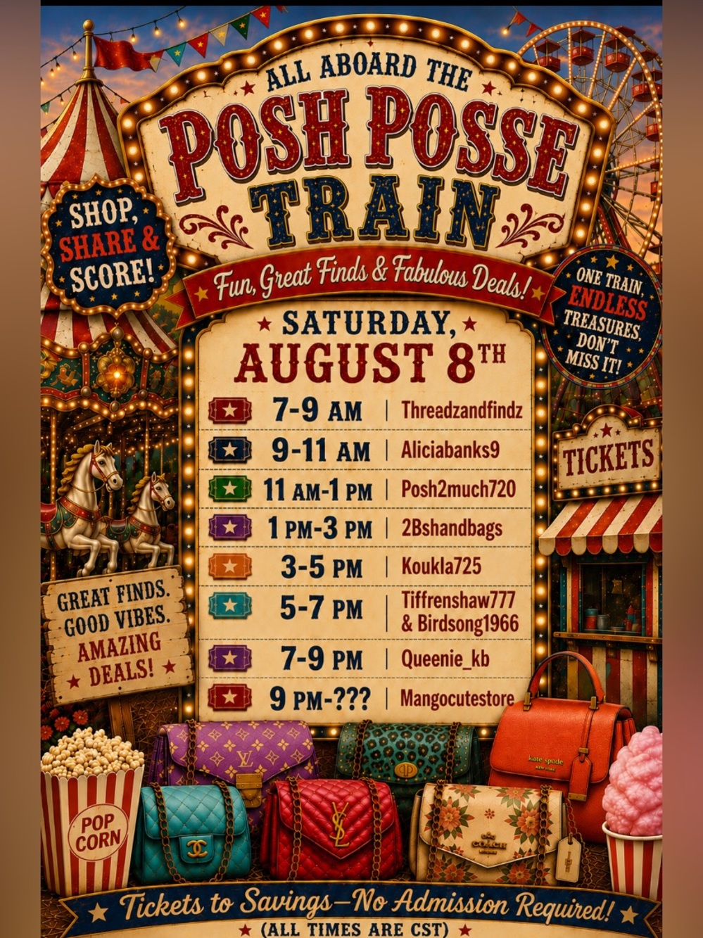 Posh Posse Raid Train! Follow everyone and bookmark!!